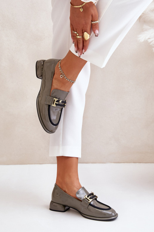 con efecto barniz zapatos Femenino reloj con adornos Artiker 55C0412 color gris