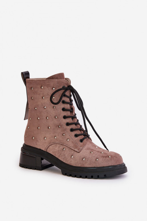 Decorado botines de trabajo Femenino calentamiento D&A MR880-017 color arcilla