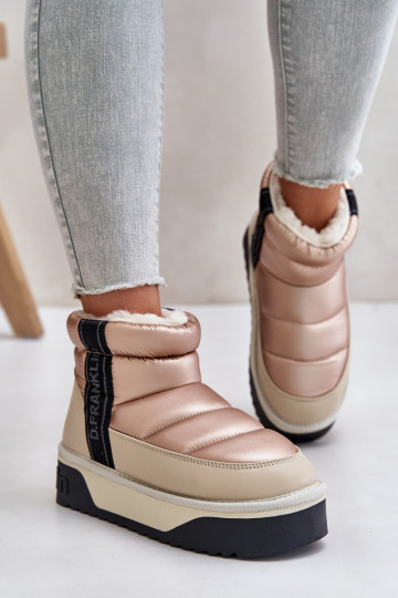 Bajo Botas de nieve Sobre una suela gruesa D.Franklin DFSH371010 beige