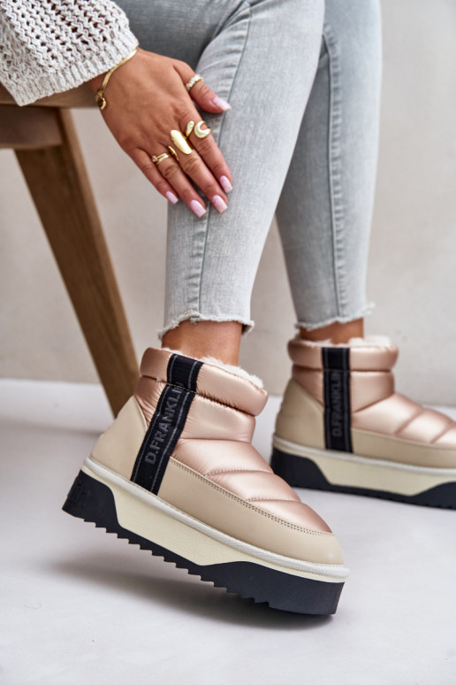 Bajo Botas de nieve Sobre una suela gruesa D.Franklin DFSH371010 beige Bajo Botas de nieve Sobre una suela gruesa D.Franklin DFSH371010 beige