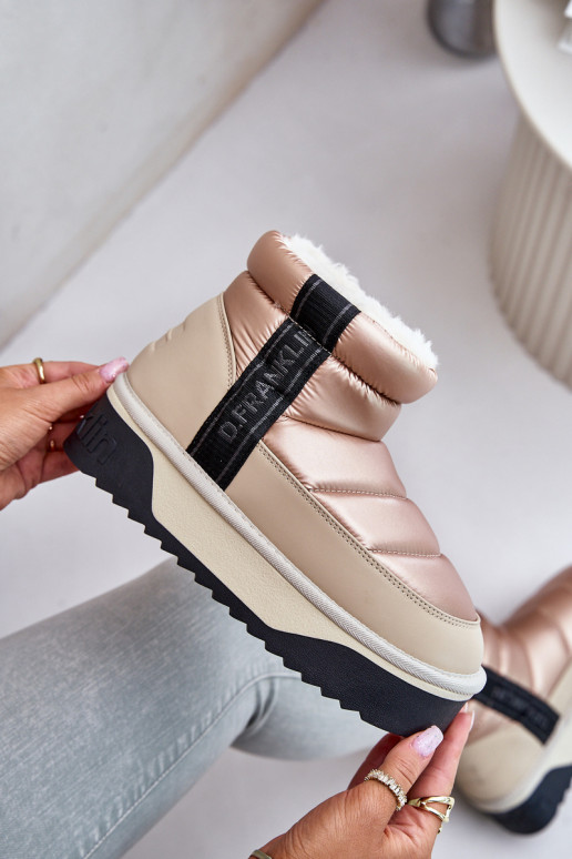 Bajo Botas de nieve Sobre una suela gruesa D.Franklin DFSH371010 beige Bajo Botas de nieve Sobre una suela gruesa D.Franklin DFSH371010 beige