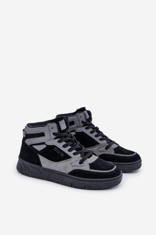 de gamuza Zapatillas modelo zapatos. Tiene quesculino Big Star OO174303 Hi-Poly System Negro y-color gris de gamuza Zapatillas modelo zapatos. Tiene quesculino Big Star OO174303 Hi-Poly System Negro y-color gris