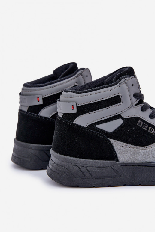 de gamuza Zapatillas modelo zapatos. Tiene quesculino Big Star OO174303 Hi-Poly System Negro y-color gris de gamuza Zapatillas modelo zapatos. Tiene quesculino Big Star OO174303 Hi-Poly System Negro y-color gris