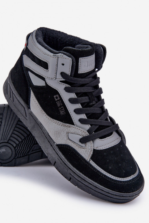 de gamuza Zapatillas modelo zapatos. Tiene quesculino Big Star OO174303 Hi-Poly System Negro y-color gris de gamuza Zapatillas modelo zapatos. Tiene quesculino Big Star OO174303 Hi-Poly System Negro y-color gris