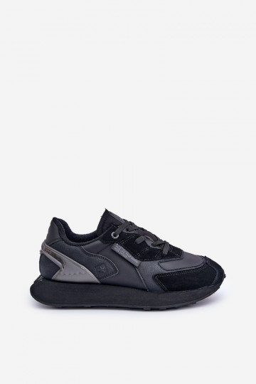 Piel Zapatillas modelo zapatos. Tiene quesculino Big Star OO174297 Hi-Poly System de color negro 2
