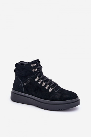 Botas de ante cálidas para hombre Big Star OO174187 color negro