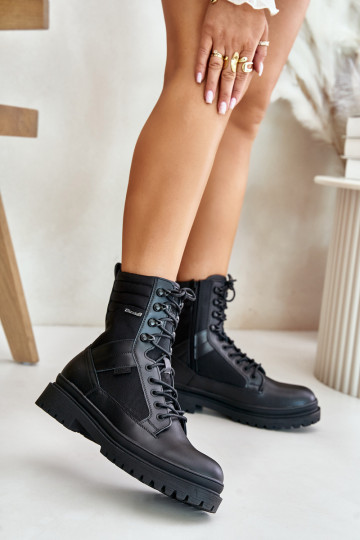 Botines de cuero cálidos para hombre Big Star OO174164 color negro 2