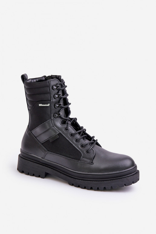 Piel zapatos Botas Tiene quesculino calentamiento Big Star OO174164 de color negro Piel zapatos Botas Tiene quesculino calentamiento Big Star OO174164 de color negro