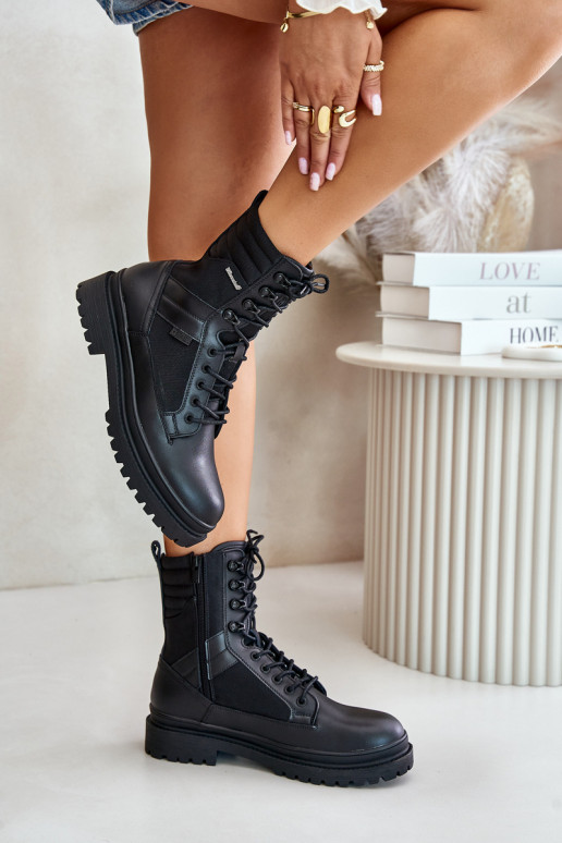 Piel zapatos Botas Tiene quesculino calentamiento Big Star OO174164 de color negro Piel zapatos Botas Tiene quesculino calentamiento Big Star OO174164 de color negro