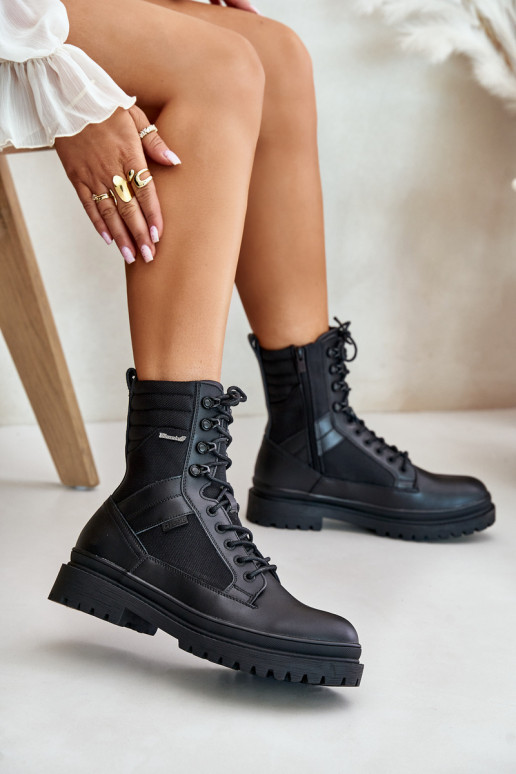 Piel zapatos Botas Tiene quesculino calentamiento Big Star OO174164 de color negro Piel zapatos Botas Tiene quesculino calentamiento Big Star OO174164 de color negro