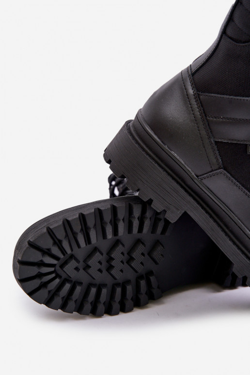 Piel zapatos Botas Tiene quesculino calentamiento Big Star OO174164 de color negro Piel zapatos Botas Tiene quesculino calentamiento Big Star OO174164 de color negro