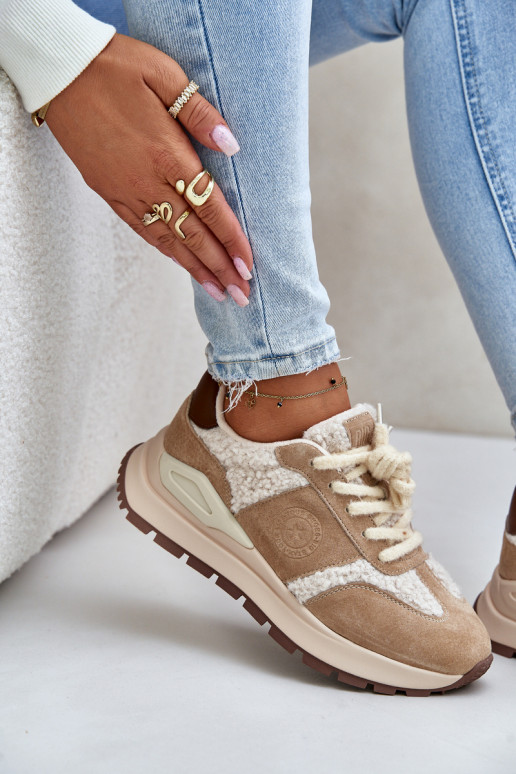 calentamiento Zapatillas modelo zapatos. Femenino Piel Big Star OO274A317 HI-POLY SYSTEM beige calentamiento Zapatillas modelo zapatos. Femenino Piel Big Star OO274A317 HI-POLY SYSTEM beige