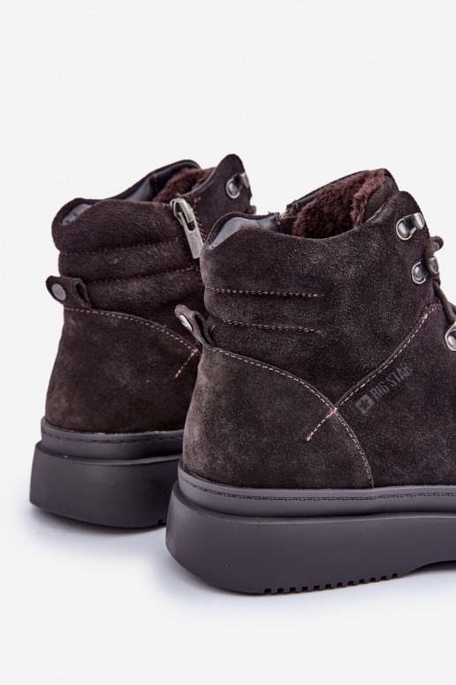 de gamuza zapatos Tiene quesculino calentamiento Big Star OO174189 color marrón de gamuza zapatos Tiene quesculino calentamiento Big Star OO174189 color marrón