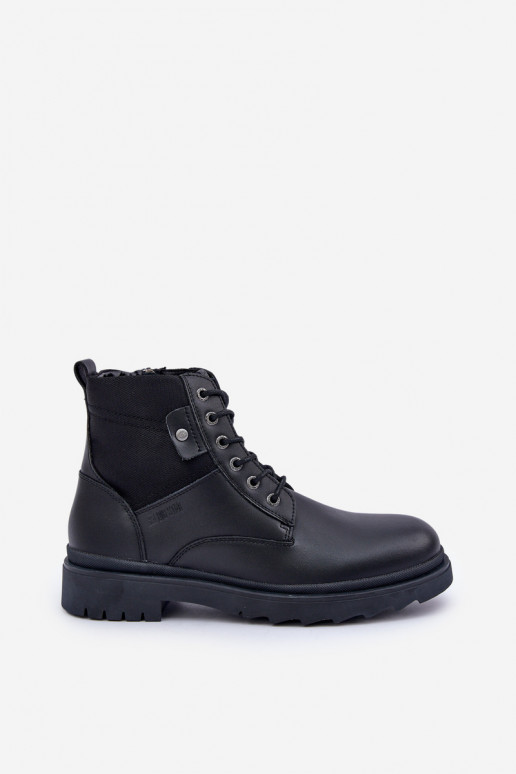 Piel calentamiento zapatos Botas Tiene quesculino Big Star OO174166 de color negro Piel calentamiento zapatos Botas Tiene quesculino Big Star OO174166 de color negro