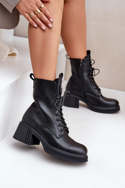 calentamiento Botas de mujer Hecho de cuero natural Vinceza 66671 de color negro calentamiento Botas de mujer Hecho de cuero natural Vinceza 66671 de color negro