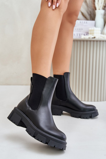 calentamiento Un modelo convincente botas con estilo de cuero ecológico Big Star MM274071 de color negro 2