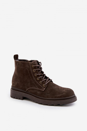 Botines de ante forrados para hombre A Pilį Big Star OO174229, color marrón