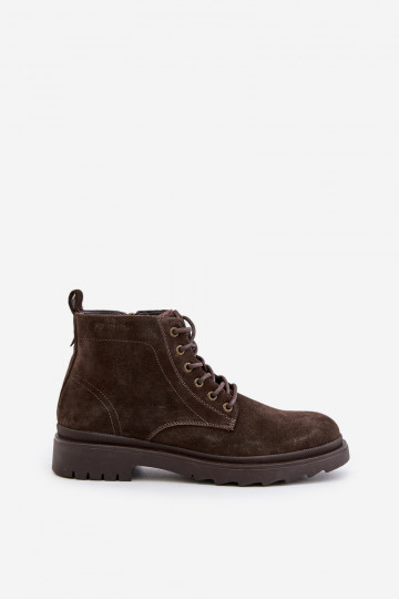 Botines de ante forrados para hombre A Pilį Big Star OO174229, color marrón 2