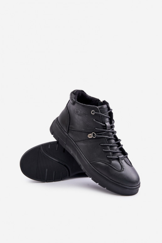 Piel calentamiento Zapatillas modelo botas Tiene quesculino Lee Cooper LCJ-24-33-2913 de color negro Piel calentamiento Zapatillas modelo botas Tiene quesculino Lee Cooper LCJ-24-33-2913 de color negro