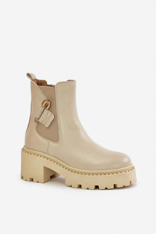 Zazoo 60490 Piel calentamiento Botas con adornos color marfil Zazoo 60490 Piel calentamiento Botas con adornos color marfil