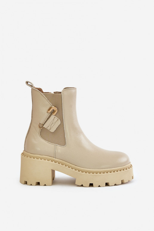 Zazoo 60490 Piel calentamiento Botas con adornos color marfil Zazoo 60490 Piel calentamiento Botas con adornos color marfil
