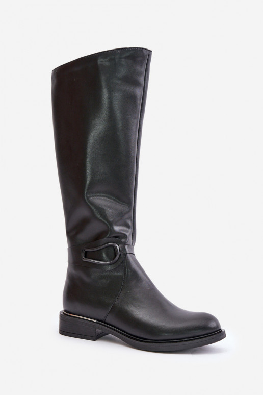 Zazoo 70140 Piel botas de mujer Contra el camino calentamiento de color negro Zazoo 70140 Piel botas de mujer Contra el camino calentamiento de color negro