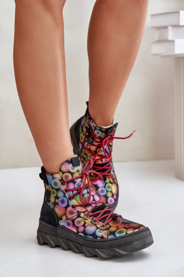 Botines de cuero para mujer forrados Tai Turiciejka 06146-39, de varios colores 2