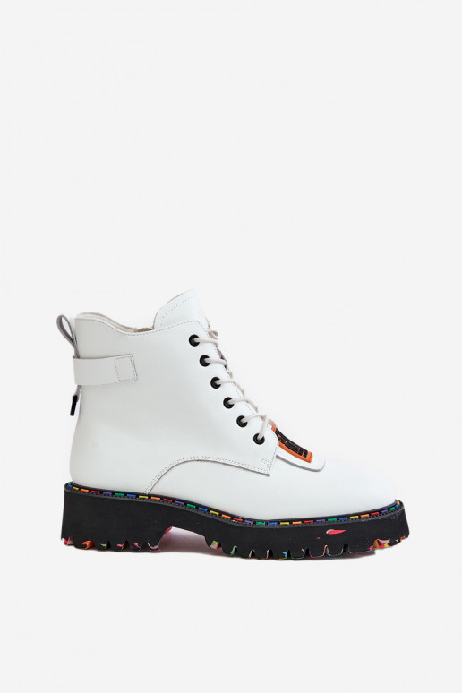 Piel Botas zapatos Femenino Al castillo Artiker 55C0515 el color blanco