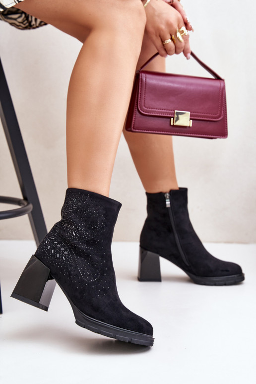 calentamiento Botas de mujer Con decoración D&A MR880-130 de color negro