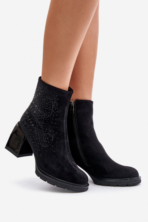 calentamiento Botas de mujer Con decoración D&A MR880-130 de color negro