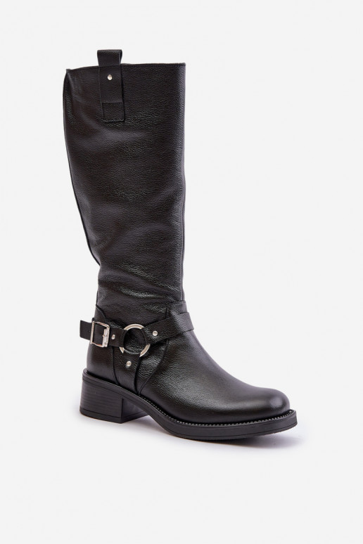 Zazoo 70141 Piel botas de mujer Contra el camino de color negro Zazoo 70141 Piel botas de mujer Contra el camino de color negro