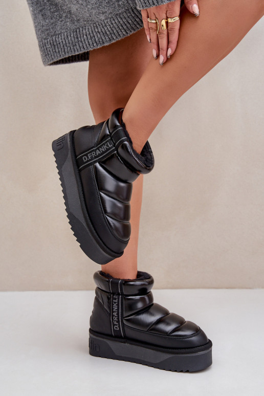 Bajo Botas de nieve Sobre una suela gruesa D.Franklin DFSH371011 de color negro Bajo Botas de nieve Sobre una suela gruesa D.Franklin DFSH371011 de color negro