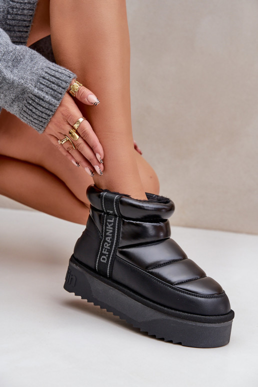 Bajo Botas de nieve Sobre una suela gruesa D.Franklin DFSH371011 de color negro Bajo Botas de nieve Sobre una suela gruesa D.Franklin DFSH371011 de color negro