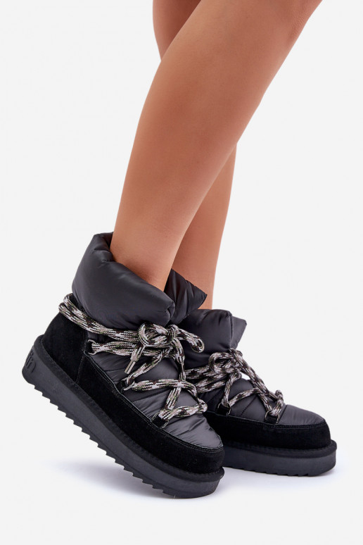 de gamuza Botas de nieve FemeninoGrubym atándosem D.Franklin DFSH375003 de color negro de gamuza Botas de nieve FemeninoGrubym atándosem D.Franklin DFSH375003 de color negro