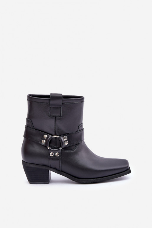 BotasActivadoturalnej Skóry con tacones Zazoo 3444/2 de color negro BotasActivadoturalnej Skóry con tacones Zazoo 3444/2 de color negro