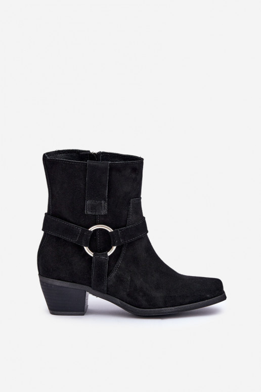 BotasActivadoturalnego de gamuzau con tacones Zazoo 3444/2 de color negro BotasActivadoturalnego de gamuzau con tacones Zazoo 3444/2 de color negro