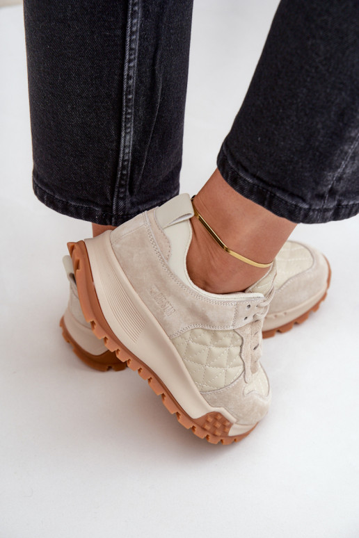 Piel Zapatillas modelo zapatos. Femenino Big Star OO274A315 Hi-Poly System beige Piel Zapatillas modelo zapatos. Femenino Big Star OO274A315 Hi-Poly System beige