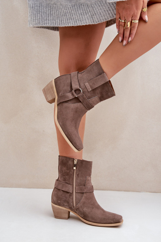 BotasActivadoturalnego de gamuzau con tacones Zazoo 3444/2 color marrón BotasActivadoturalnego de gamuzau con tacones Zazoo 3444/2 color marrón