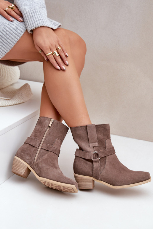 BotasActivadoturalnego de gamuzau con tacones Zazoo 3444/2 color marrón BotasActivadoturalnego de gamuzau con tacones Zazoo 3444/2 color marrón