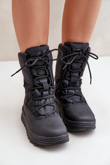 Femenino Botas de nieve INUAOciepliną Primaloft 4F 4FRAEN24FSBSF012 de color negro