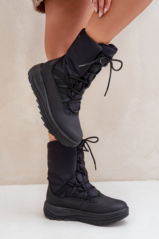 Femenino Botas de nieve INUAOciepliną Primaloft 4F 4FRAEN24FSBSF012 de color negro