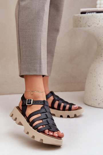 Sandalias para mujer Zazoo 3695 color negro 2