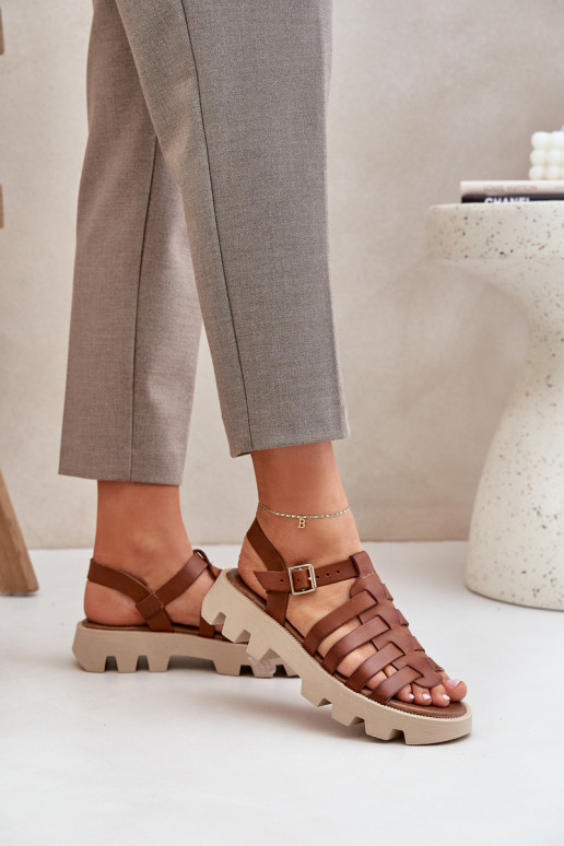 Sandalias de mujer Femenino Zazoo 3695 color marrón