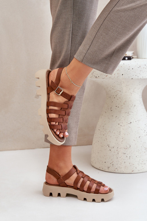 Sandalias de mujer Femenino Zazoo 3695 color marrón