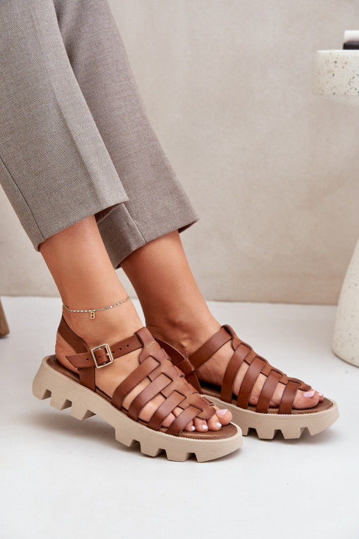 Sandalias de mujer Femenino Zazoo 3695 color marrón