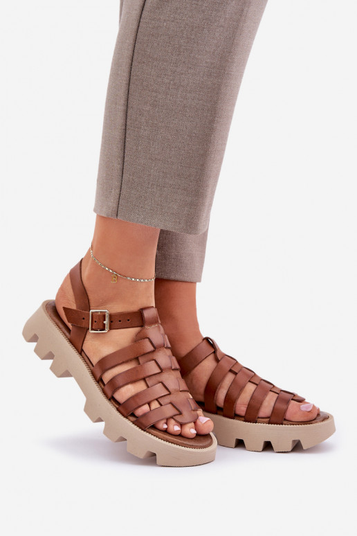 Sandalias de mujer Femenino Zazoo 3695 color marrón