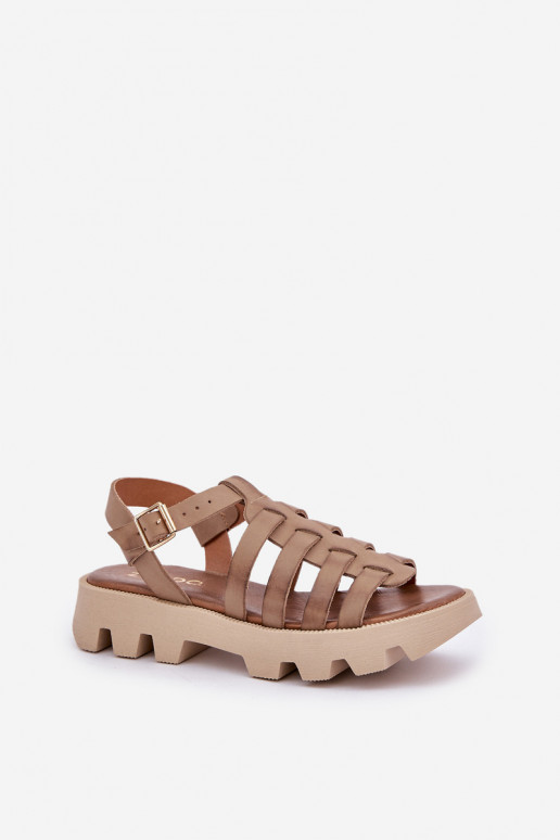 Sandalias de mujer Femenino Zazoo 3695 beige