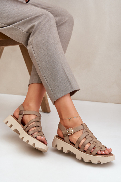 Sandalias de mujer Femenino Zazoo 3695 beige