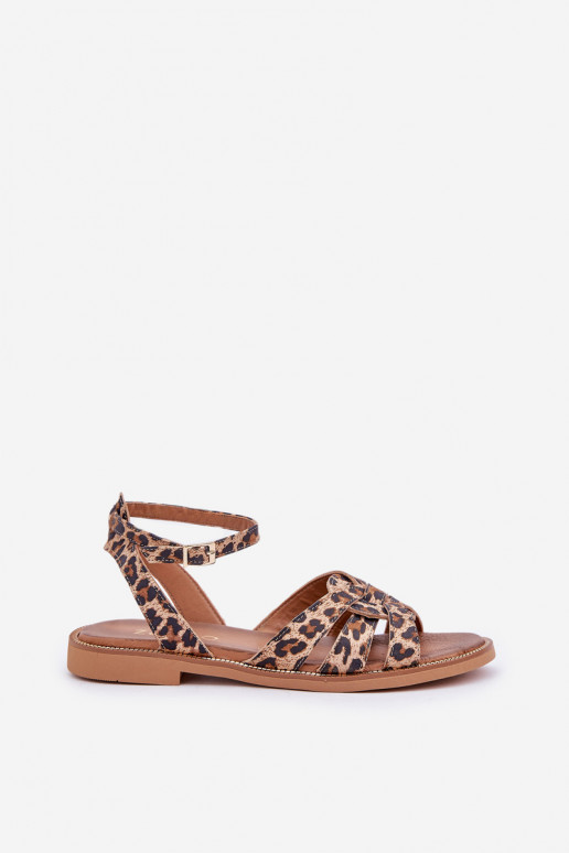 Sandalias de mujer Femenino con tacones anchos con estampados de piel de leopardo Zazoo 3688 color marrón Sandalias de mujer Femenino con tacones anchos con estampados de piel de leopardo Zazoo 3688 color marrón