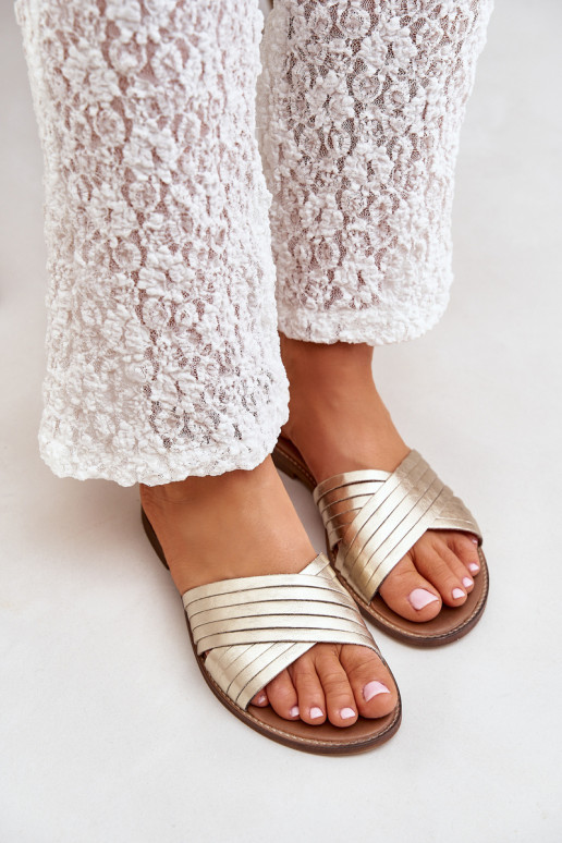 Piel Femenino Zapatillas LeAski Shoes 3682 color dorado Piel Femenino Zapatillas LeAski Shoes 3682 color dorado